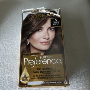 L'Oreal Superior Preference Permanent Hair Color #5 Medium Brown